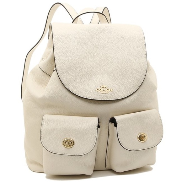 Coach Leather Billie White Chalk Backpack main image 4